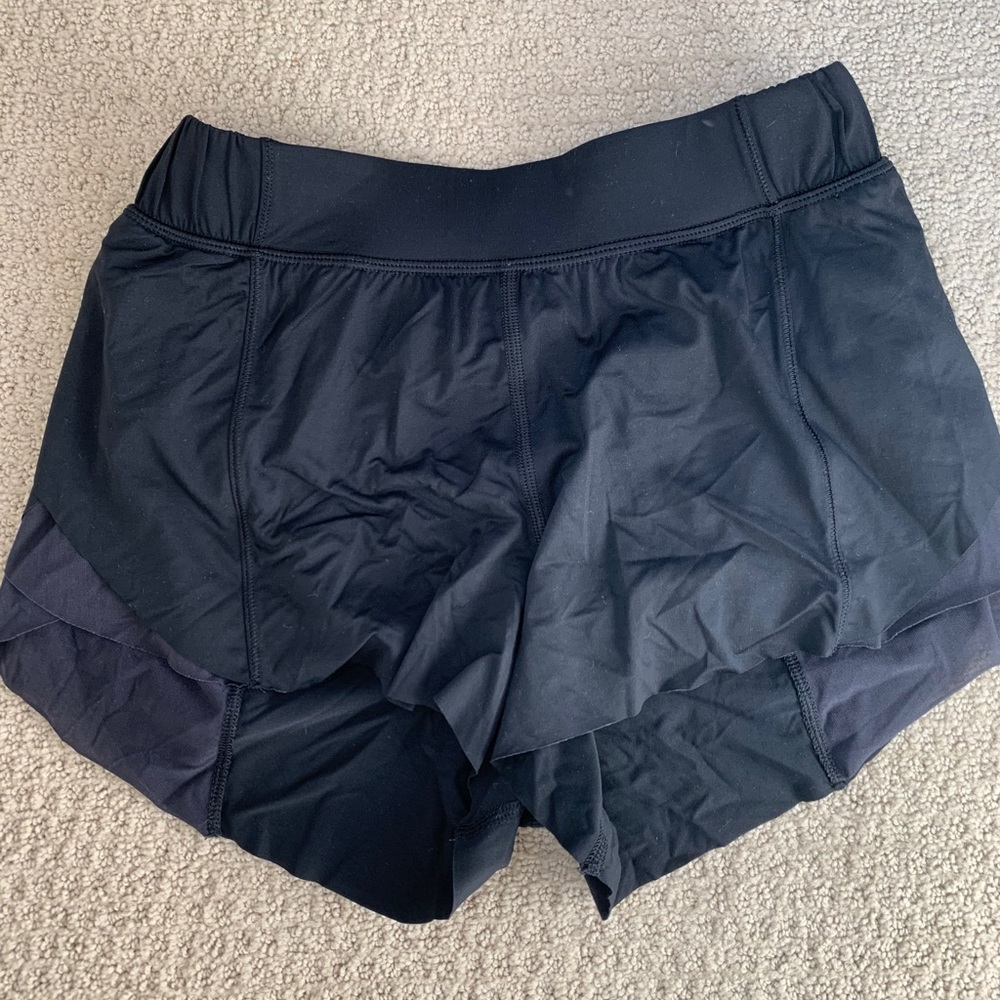 Lululemon black running shorts size 2